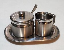 Conjunto de serviço de bandeja de açúcar creme Tramontina aço inoxidável 18/10 comprar usado  Enviando para Brazil