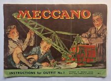 Vintage meccano instruction for sale  FAKENHAM