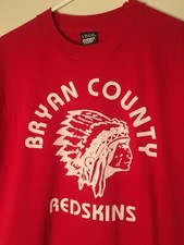 Camiseta Bryan County Redskins Vintage Anos 80 90 Tela L Estrelas Indianas SS 5050 comprar usado  Enviando para Brazil