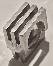 Bague moderniste argent d'occasion  Saint-Aubin-du-Cormier