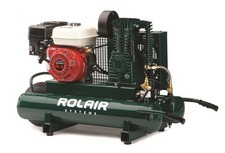 Compressor tanque duplo Rolair 6.5 HP Honda 13.8 Cfm@90Psi 9 galões comprar usado  Enviando para Brazil