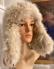 Pelzmütze beigefarben kunstpe gebraucht kaufen  Deutschland