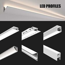 Perfil de LED 1M 2M carcaça de extrusão de canal de alumínio pista para luz de tira de LED comprar usado  Enviando para Brazil