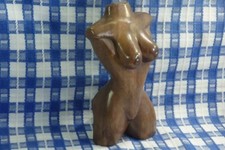 Un inusual desnudo firmado y fechado 1940 ** torso ** escultura de madera / talla segunda mano  Embacar hacia Mexico