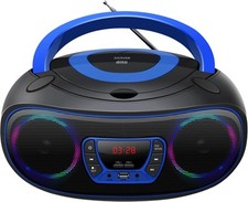 Używany, Radio Bluetooth Denver TCL-212BT, niebieskie, odtwarzacz CD, do 30 nadajników towar B na sprzedaż  PL