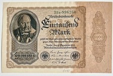 reichsbanknote 1000 mark 1922 gebraucht kaufen reichsbanknote 1000 mark 1922 gebraucht kaufen Dietenhofen