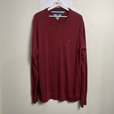 Suéter masculino Tommy Hilfiger XXL pulôver vermelho logotipo algodão pima comprar usado  Enviando para Brazil
