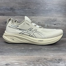 Tênis ASICS Gel Nimbus 26 Masculino Bege Preto Tamanho 14 com cadarço corrida comprar usado  Enviando para Brazil