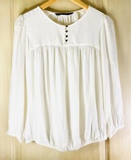 Blusa Zara Marfim Transparente Tamanho M Cápsula Carreira Escritório Contemporânea Minimalista Arejada comprar usado  Enviando para Brazil
