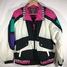 Usado, Jaqueta esportiva feminina River Edge grande multicolorida manga longa com ombreiras comprar usado  Enviando para Brazil