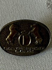 Metalowa Broszka Odznaka – Stadnina Koni Huculskich Gładyszów Mosiądz Vintage na sprzedaż  PL