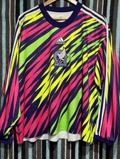 Camiseta Masculina ADIDAS MÉXICO GOLEIRO Jorge Campos Tributo “desgastada, cortada” comprar usado  Enviando para Brazil