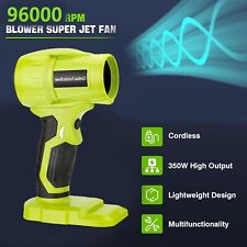 Soprador de folhas portátil sem fio 350W para ventilador violento turbo jato Ryobi 18V comprar usado  Enviando para Brazil