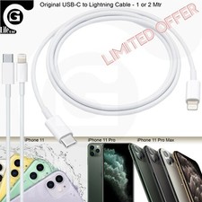 Cabo de carregamento USB-C para Lightning original Apple cabo para iPhone 11 Pro Max Reino Unido comprar usado  Enviando para Brazil