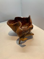 Usado, tigela vintage feita à mão em forma de coração raiz de árvore peça de arte de madeira comprar usado  Enviando para Brazil