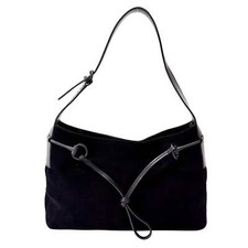 Bolsa de ombro GUCCI Horsebit preta camurça comprar usado  Enviando para Brazil