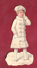 Très Rare Chromo+Or Decoupis Hiver Magnifique Bébé Fille Tenue Blanche Sur Neige comprar usado  Enviando para Brazil