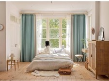 Cortinas de linho verde sálvia MIULEE 52X84 polegadas de comprimento para quarto sala de estar comprar usado  Enviando para Brazil