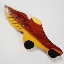 Broche de broche vintage esculpido à mão pintado à mão comprar usado  Enviando para Brazil