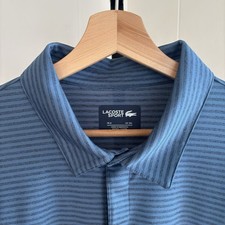Camisa polo masculina de golfe Lacoste esporte 3XL FR8 manga curta listrada azul desempenho comprar usado  Enviando para Brazil
