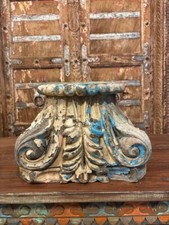 Banqueta de jardim antiga de madeira com base em coluna | Colonial francesa esculpida à mão, usado comprar usado  Enviando para Brazil