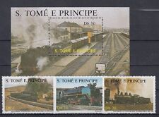 D. Railway - Locomotivas São Tomé E Príncipe 1017-19 + Bl. 174 (MNH) comprar usado  Enviando para Brazil