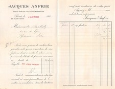 Facture 1922 jacques d'occasion  France