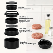 Molde de hambúrguer 3 em 1 antiaderente máquina de patty – inclui 100 papéis de cera - 10 cm comprar usado  Enviando para Brazil
