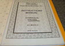 Tesouras hidráulicas National Sheet Metal 10GA manual de instruções do operador xz comprar usado  Enviando para Brazil