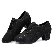 Sapatos de dança de salão latino feminino moderno JAZZ preto branco lantejoulas 3cm comprar usado  Enviando para Brazil