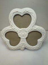 Moldura de porcelana celta formato trevo Claddagh 3 quadro pequeno 6,5x7,5"" comprar usado  Enviando para Brazil