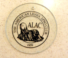 Medalhão/ornamento de vidro vintage americano Lhasa Apso Club - ALAC comprar usado  Enviando para Brazil