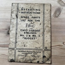 Operating instructions spare for sale  WESTBURY