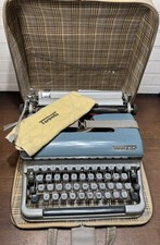 Máquina de escrever manual vintage Torpedo Remington Rand azul anos 50 anos 60 LEIA comprar usado  Enviando para Brazil