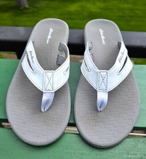 Sandálias EDDIE BAUER Break Point flip flop brancas tamanho 9 EXCELENTE estado comprar usado  Enviando para Brazil