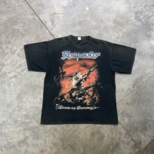 Camiseta Vintage Rhapsody Of Fire Dawn Of Victory 2000 Power Metal Band GG Preta comprar usado  Enviando para Brazil
