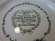 Ww1 peace plate for sale  IPSWICH