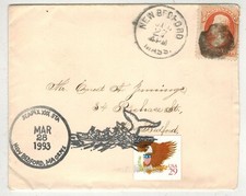 Década de 1870? MASSACHUSETTS NEW BEDFORD DUPLO CANCELAMENTO E CAÇA ÀS BALEIAS SEAPEX PICTÓRICO, usado comprar usado  Enviando para Brazil