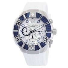 Relógio masculino Technomarine Reef cronógrafo preto GMT quartzo mostrador branco TM-523013 comprar usado  Enviando para Brazil