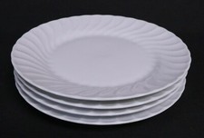 RICHARD GINORI ANCONA PADRÃO REDEMOINHO BRANCO LOTE 4 PRATOS PLANOS ALMOÇO SALADA 8 3/8" comprar usado  Enviando para Brazil