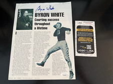 Autógrafo assinado por Byron branco Pittsburgh futebol Suprema Corte Justiça certificado JSA, usado comprar usado  Enviando para Brazil