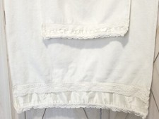 Vintage Avanti Toalhas Banheiro Cetim Branco Acabamento em Crochê Conjunto de 2 Banheiras e Mão  comprar usado  Enviando para Brazil