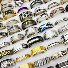 Venta al por mayor 100 piezas LOTE A GRANEL ANILLOS MIXTOS DE ACERO INOXIDABLE PARA HOMBRE Moda Anillo de boda segunda mano  Embacar hacia Mexico