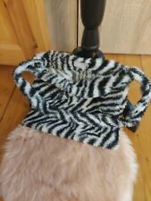 Flauschige felltasche zebra gebraucht kaufen  Deutschland