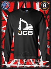 Nova Camiseta Masculina Manga Longa Logotipo Escavadeira JCB American Davis34, usado comprar usado  Enviando para Brazil