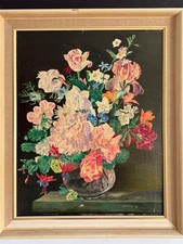 Vtg floral oil for sale  STURMINSTER NEWTON