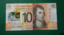 Clydesdale bank ten for sale  HYTHE