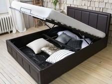 Storage leather bed for sale  LONDON