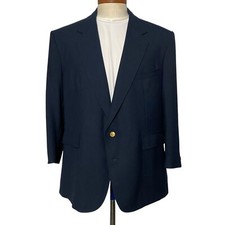 Blazer masculino Stewart County 2 botões dourados manga peito único 22 1/2" azul 48R comprar usado  Enviando para Brazil