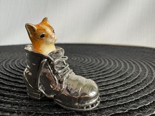Silver enamel kitten for sale  UK